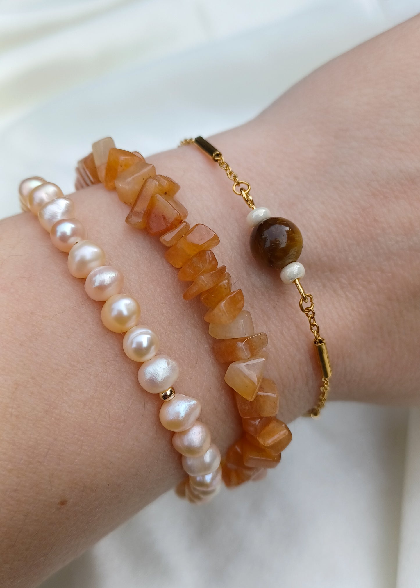 Violet | Roze zoetwaterparel | Armband