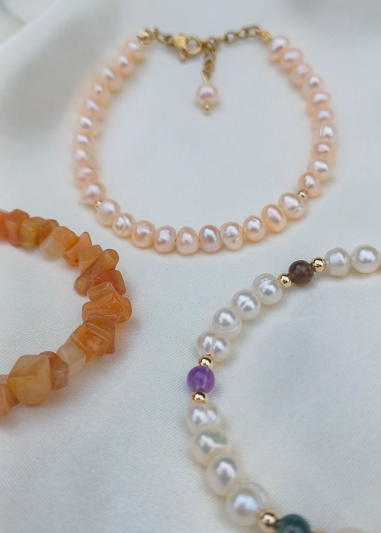 Violet | Roze zoetwaterparel | Armband