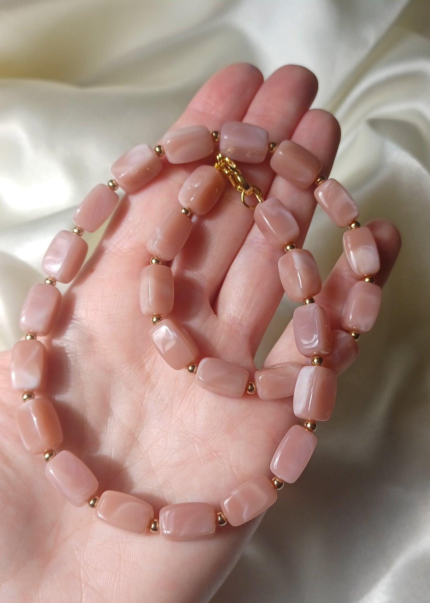 Violet | Rose pâle | Ketting