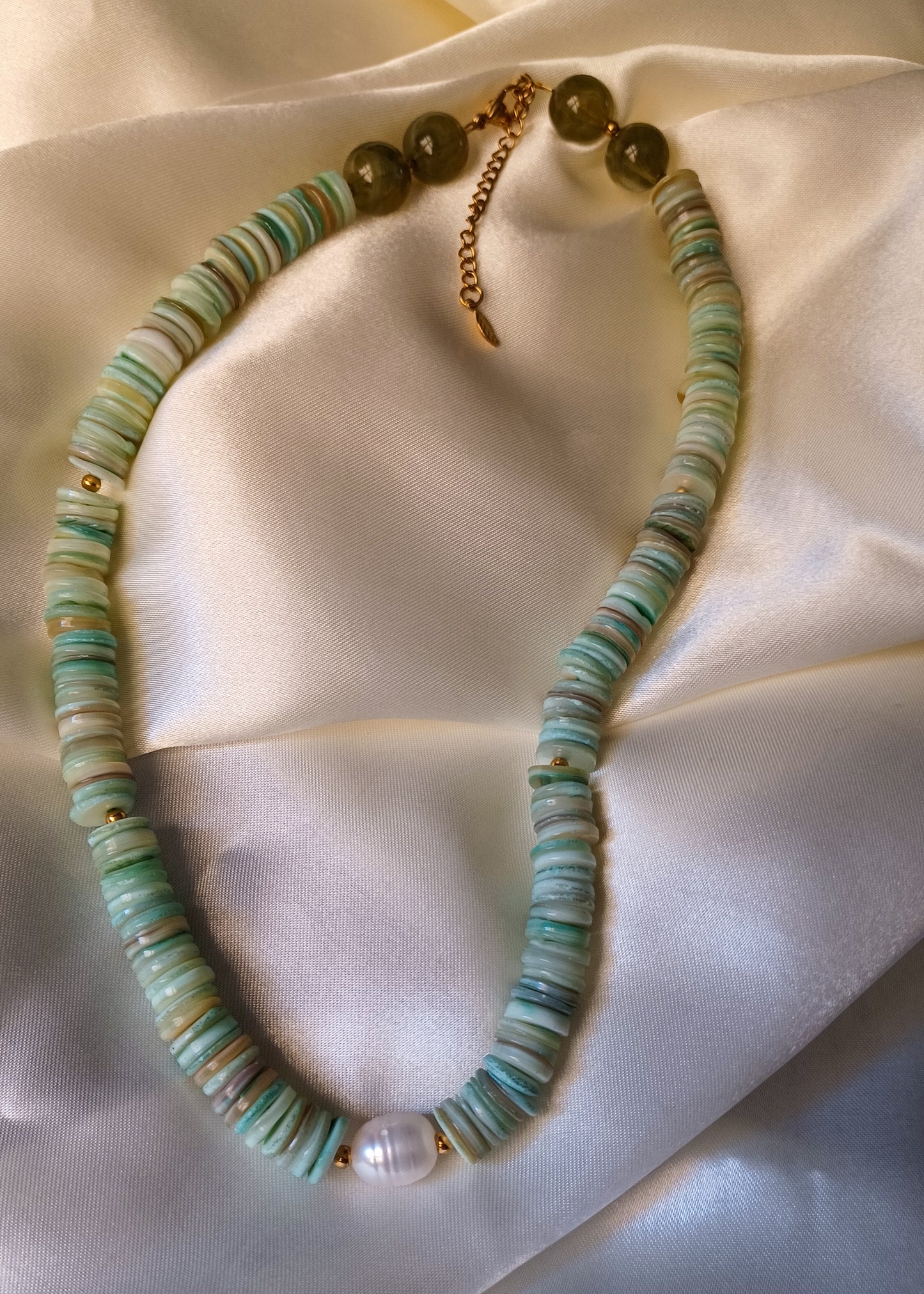 Jardin | Groene schelp | Ketting
