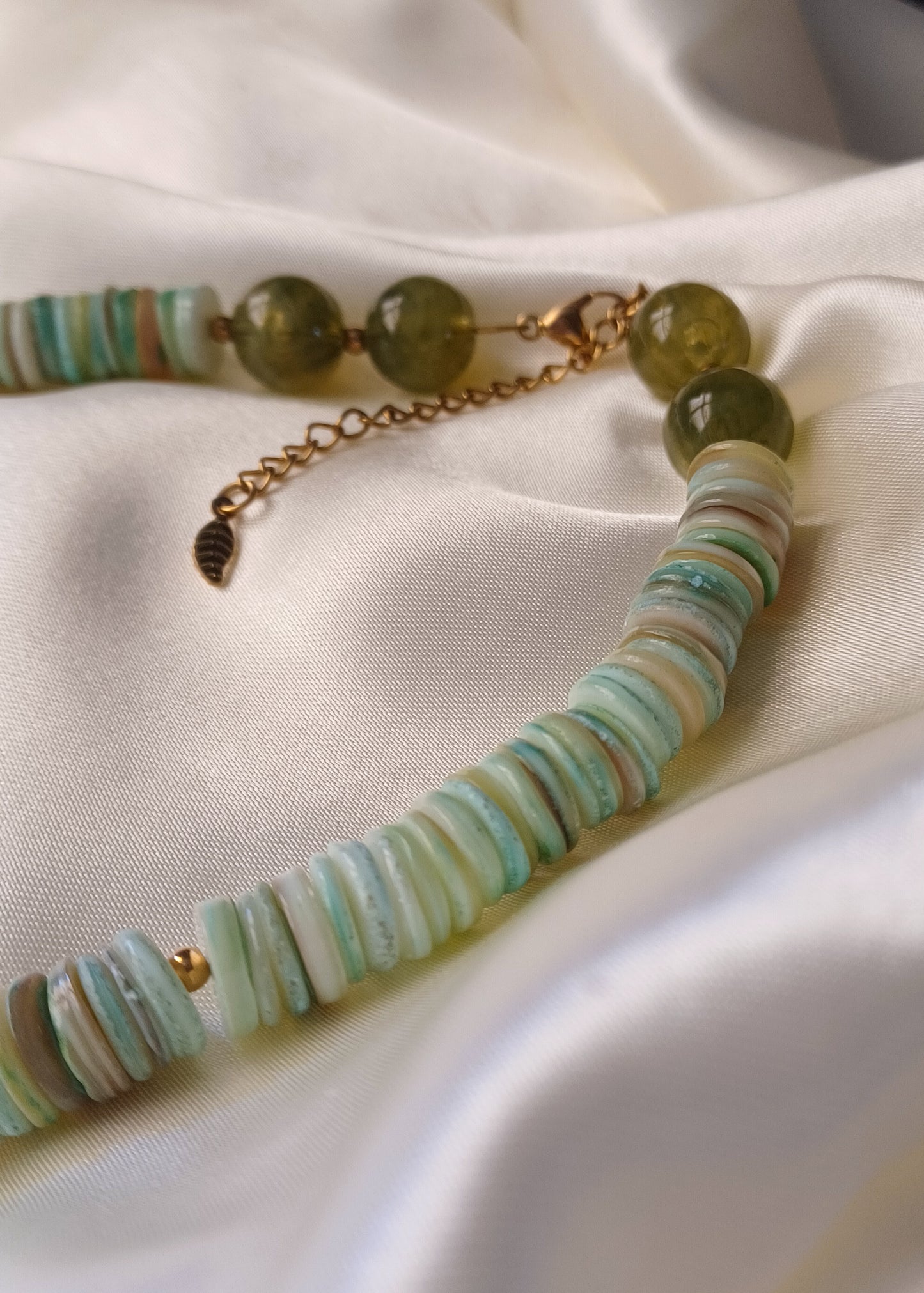 Jardin | Groene schelp | Ketting