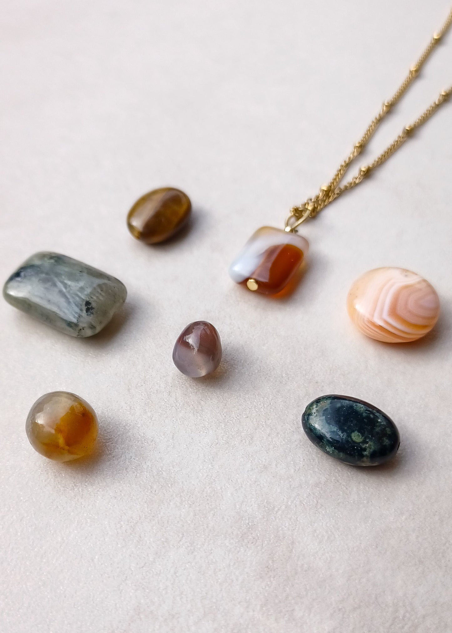 Ambre | Carneool agaat | Ketting