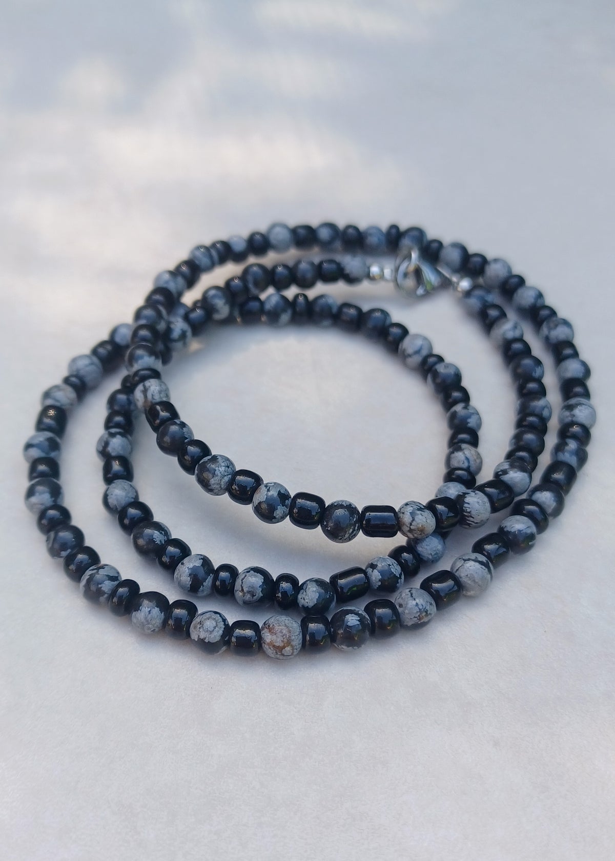 Noir | Snowflake Subsidian | Ketting