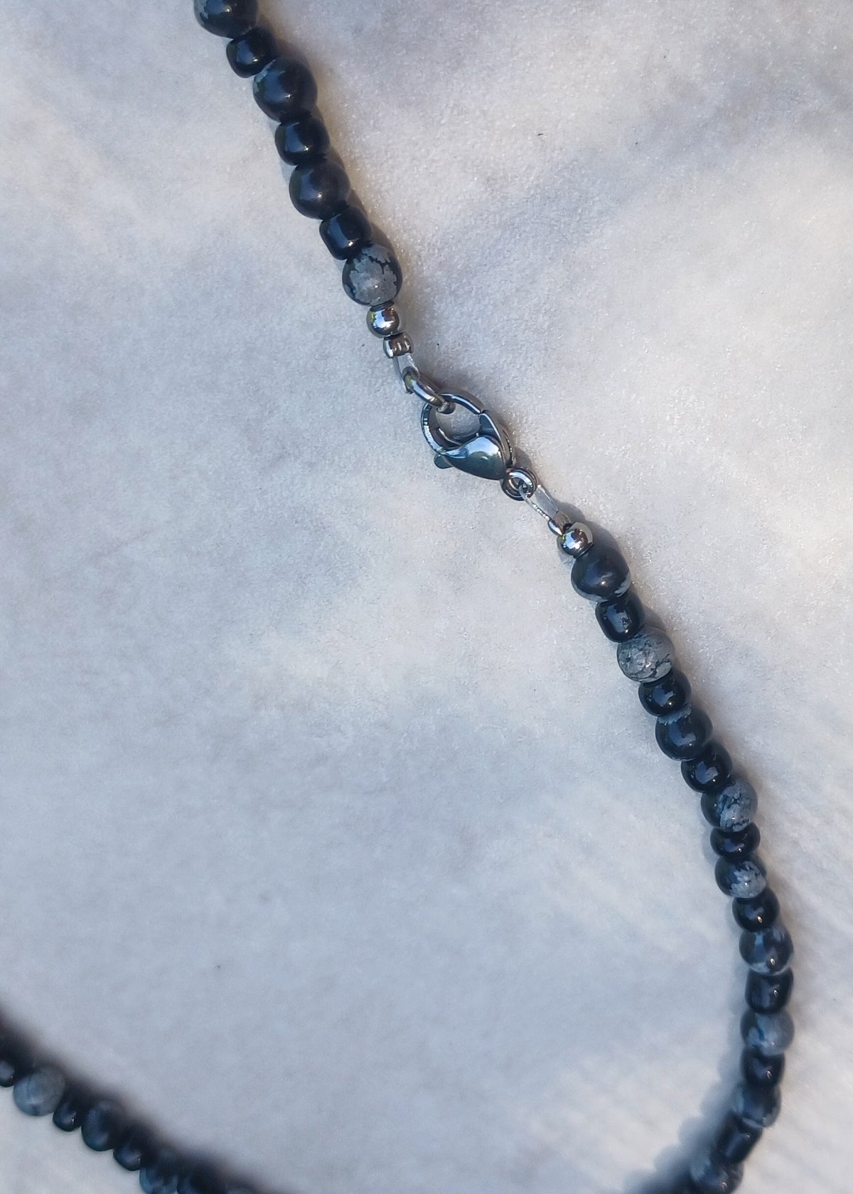 Noir | Snowflake Subsidian | Ketting
