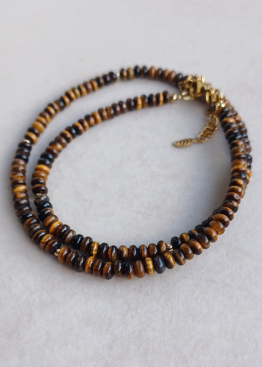 Terra | Tijgeroog Disc | Ketting