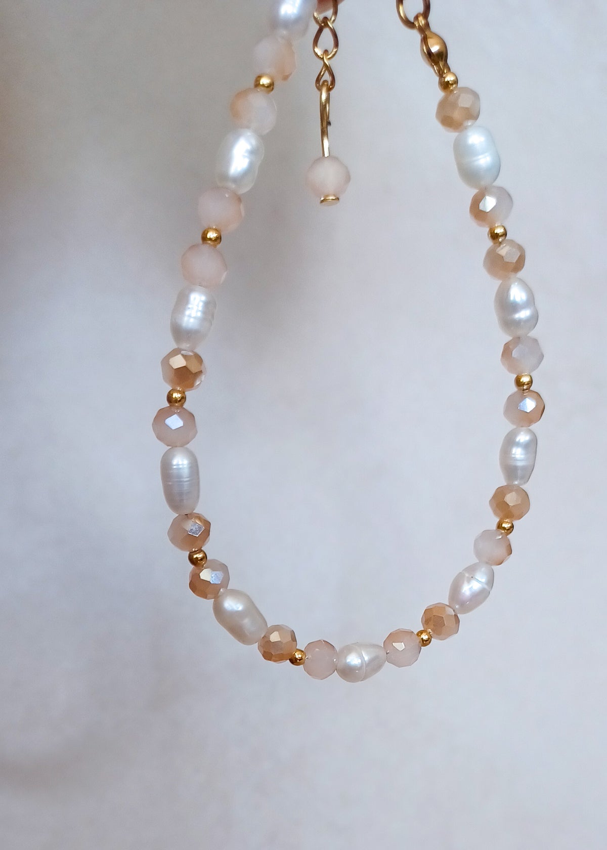 Crème | Zoetwaterparel | Armband