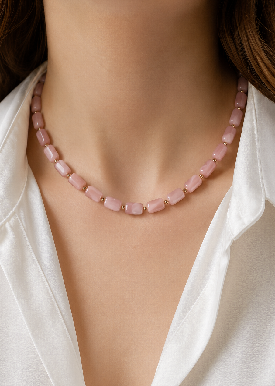 Violet | Rose pâle | Ketting