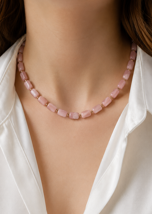 Violet | Rose pâle | Ketting