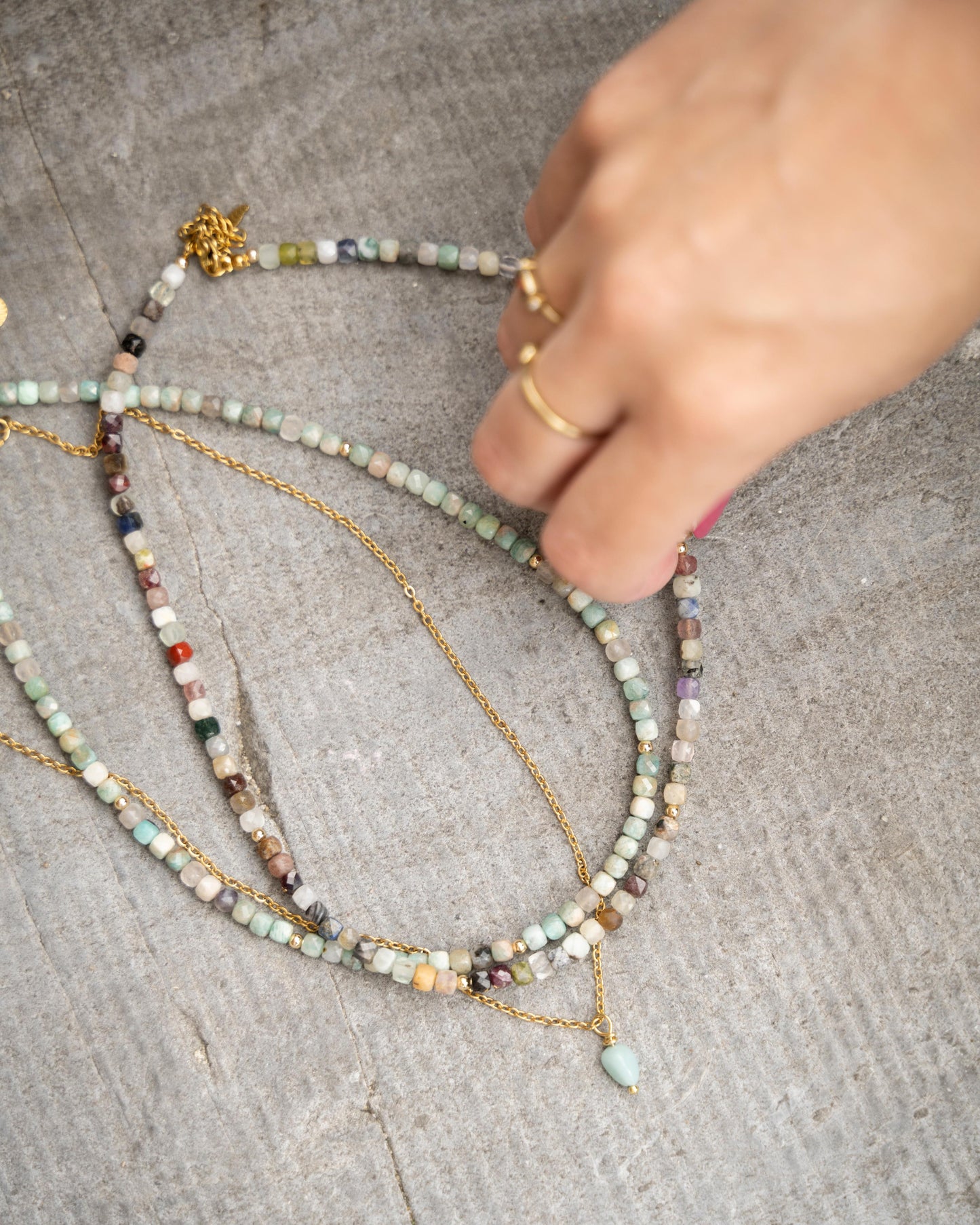 Flora | Edelstenen mix | Ketting