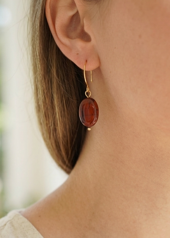 Terra | Rode Jaspis | Oorbellen