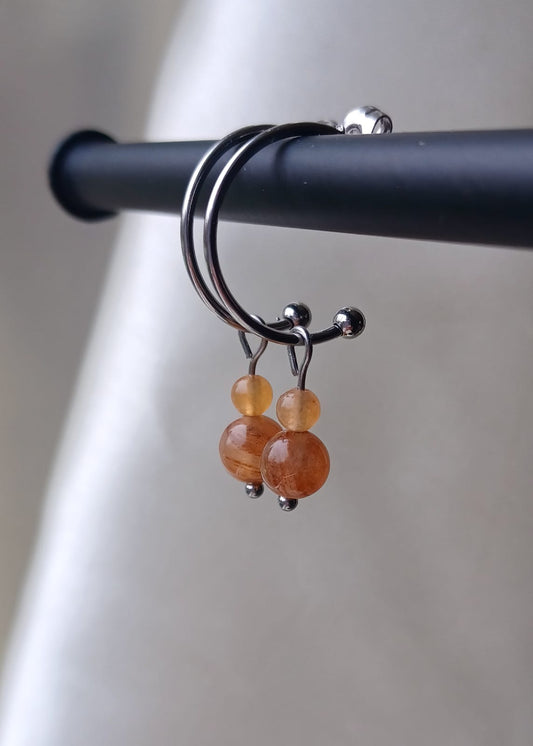 Ambre | Lodoliet en Aventurijn | Oorbellen