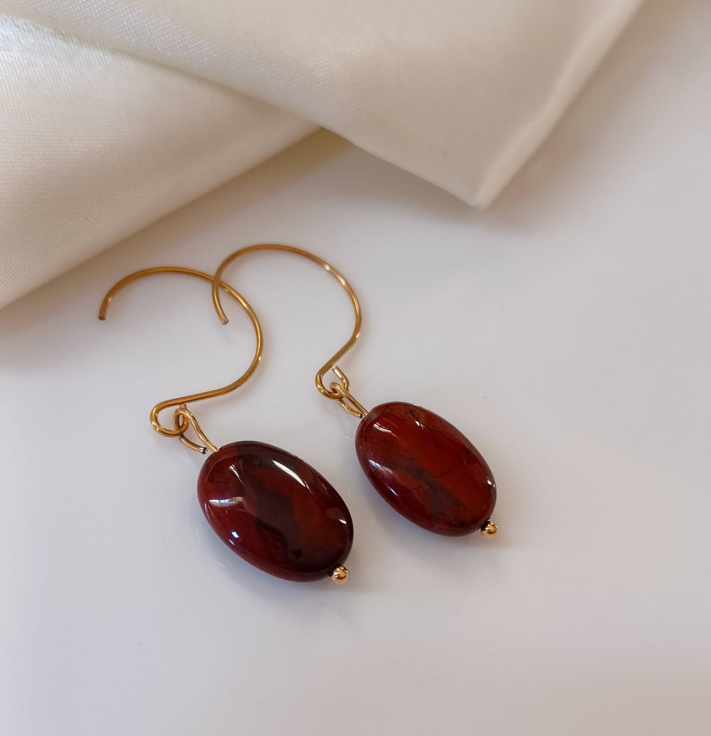 Terra | Rode Jaspis | Oorbellen