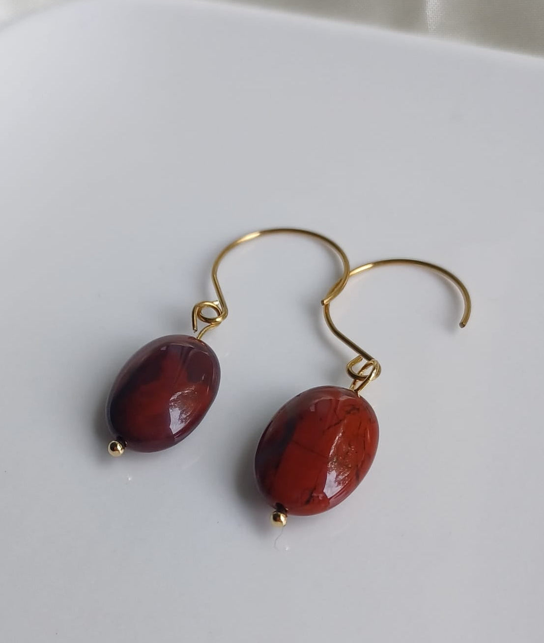 Terra | Rode Jaspis | Oorbellen