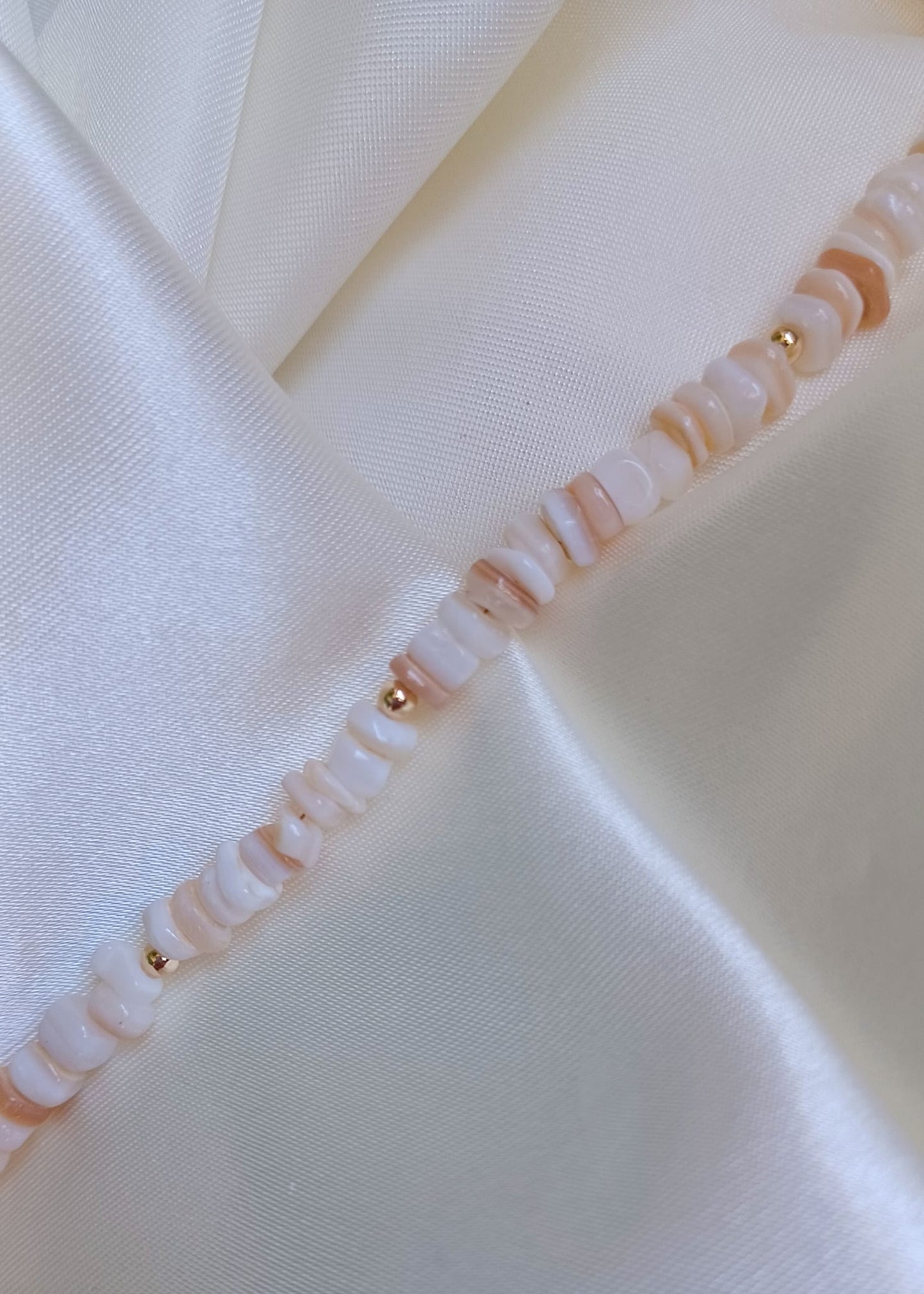 Crème | Schelp | Armband