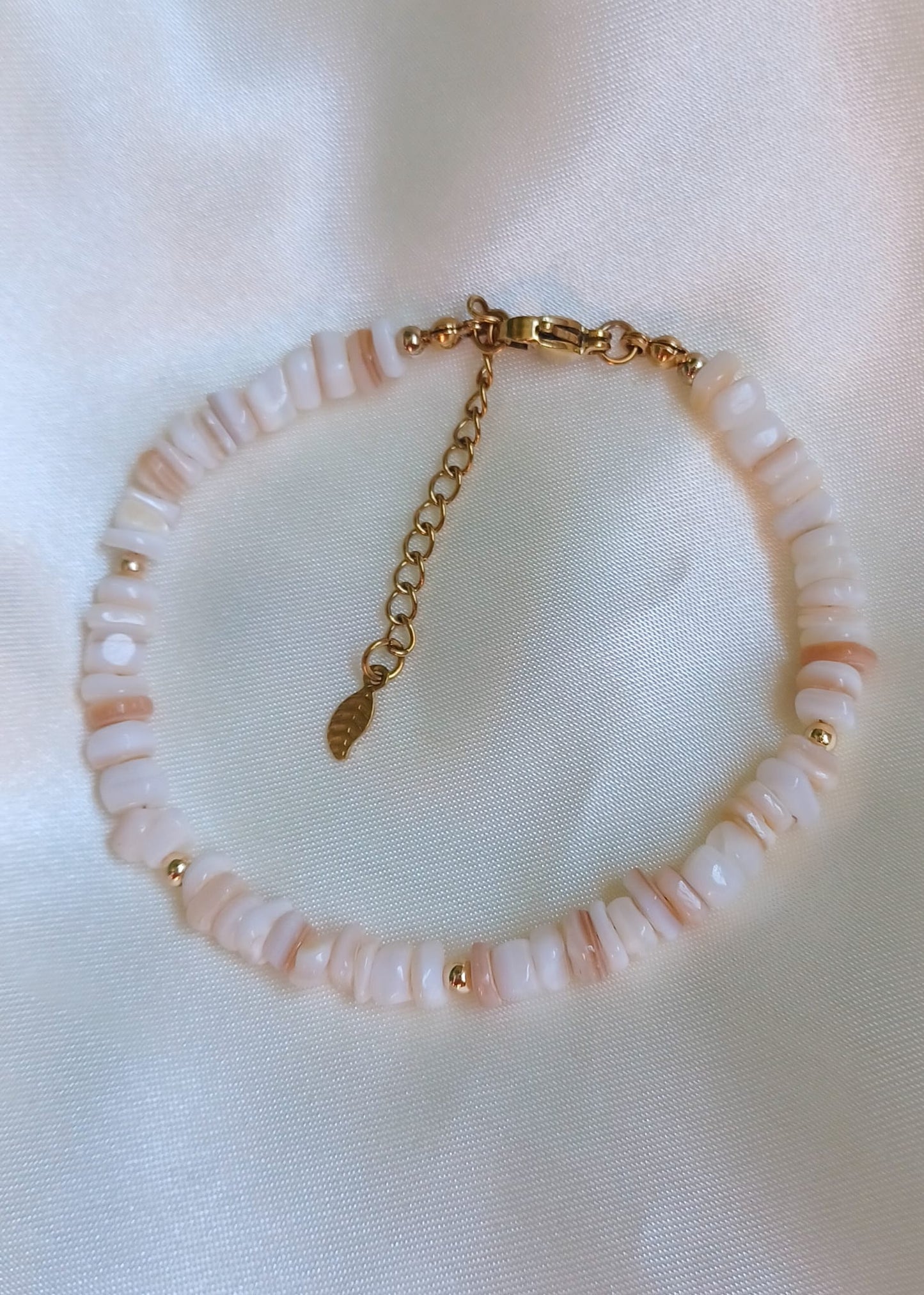 Crème | Schelp | Armband